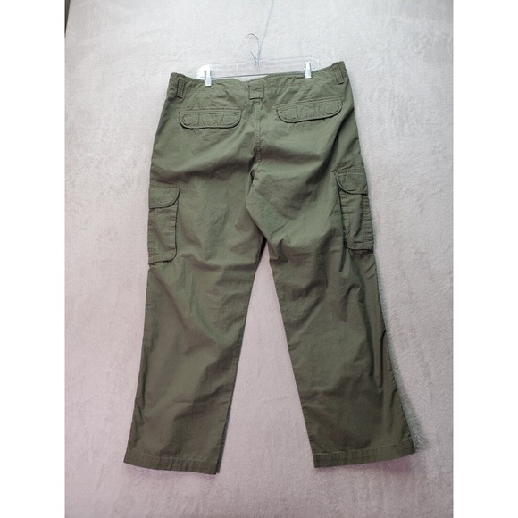 Outdoor Life Cargo Pants Mens Size 40 Green Mid Rise Comfort Pockets‎ Flat Front - Picture 2 of 8
